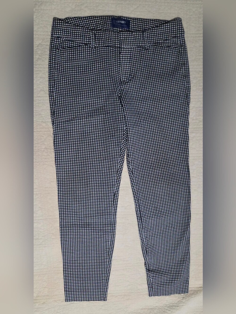 Old Navy Pixie Mid-rise Gingham Skinny Ankle Pants Womans Sz 4reg - Picture 5 of 9
